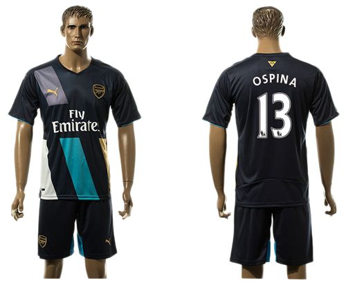 Arsenal #13 Ospina Dark Blue Soccer Club Jersey
