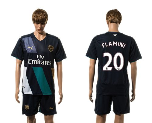 Arsenal #20 Flamini Dark Blue Soccer Club Jersey