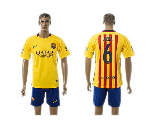 Barcelona #6 Arda Away Soccer Club Jersey