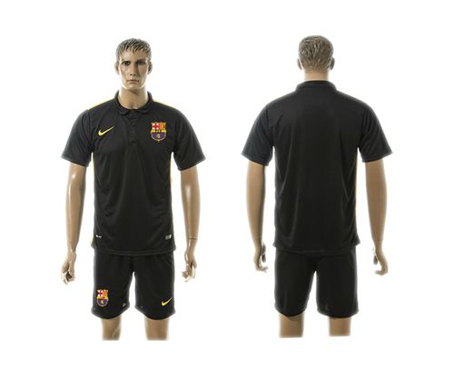 Barcelona Blank Black Training Soccer Club Jersey