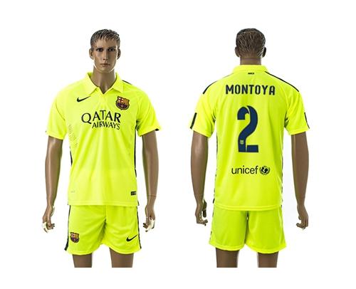 Barcelona #2 Montoya Away Soccer Club Jersey