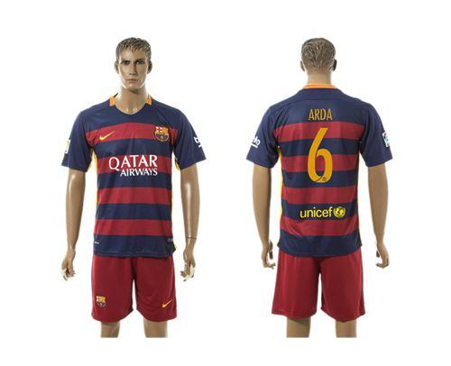 Barcelona #6 Arda Home Soccer Club Jersey
