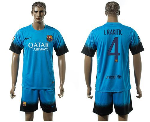 Barcelona #4 I.Rakitic Sec Away Soccer Club Jersey