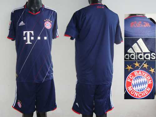 Bayern Blank Dark Blue Away Soccer Club Jersey