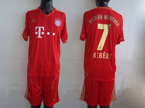 Bayern #7 Bayern Munchen 2011/2012 Red Home Soccer Club Jersey