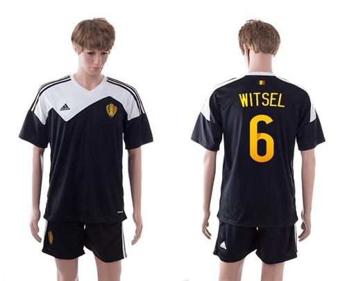 Belgium #6 Witsel Black Away Soccer Club Jersey