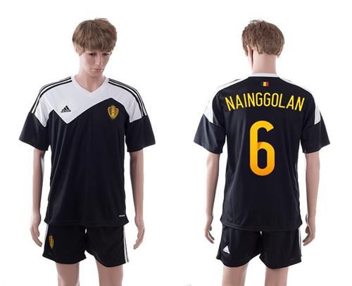 Belgium #6 Nainggolan Black Away Soccer Club Jersey