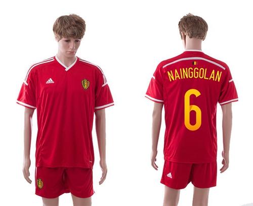 Belgium #6 Nainggolan Red Home Soccer Club Jersey