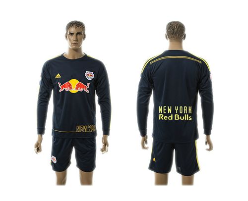 Red Bull Blank Away Long Sleeves Soccer Club Jersey