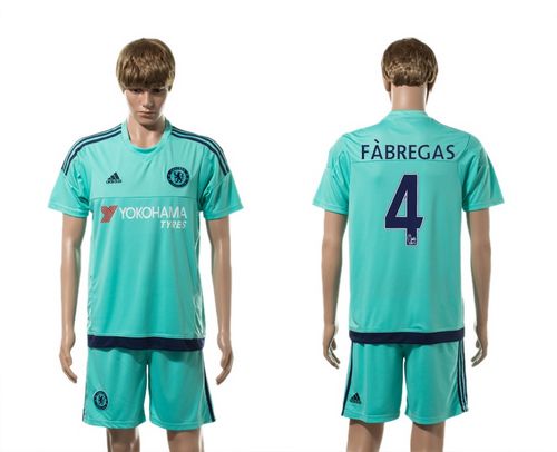 Chelsea #4 Fabregas Green Soccer Club Jersey