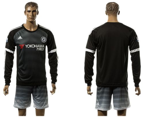 Chelsea Blank Black Long Sleeves Soccer Club Jersey
