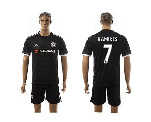 Chelsea #7 Ramires Black Soccer Club Jersey