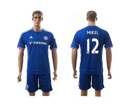Chelsea #12 Mikel Blue Soccer Club Jersey