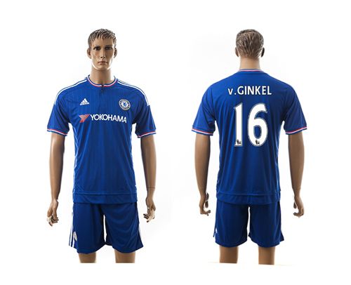 Chelsea #16 V.Ginkel Blue Soccer Club Jersey