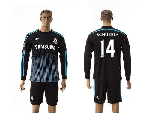 Chelsea #14 Schurrle Away Long Sleeves Soccer Club Jersey