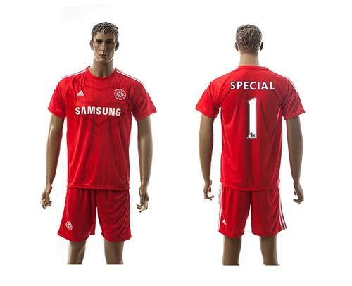 Chelsea #1 Special Red Goalkeeper Soccer Club Jersey