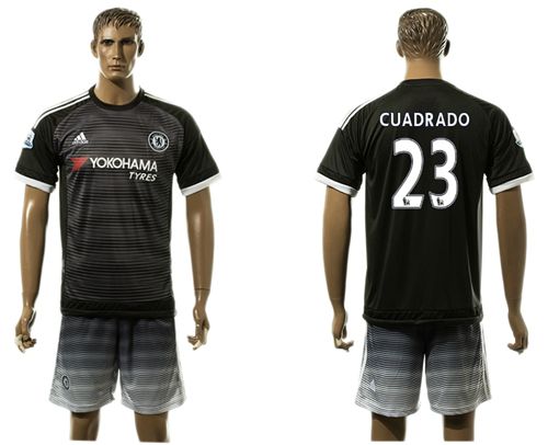 Chelsea #23 Cuadrado Black Soccer Club Jersey