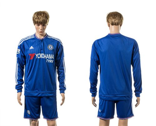 Chelsea Blank New Blue Long Sleeves Soccer Club Jersey