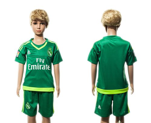 Real Madrid Blank Green Kid Soccer Club Jersey