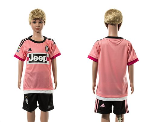 Juventus Blank Pink Away Kid Soccer Club Jersey
