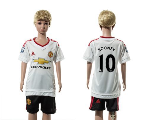 Manchester United #10 Rooney Away Kid Soccer Club Jersey