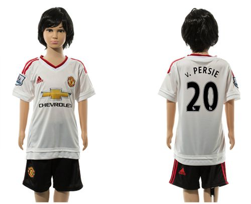 Manchester United #20 v.Persie Away Kid Soccer Club Jersey