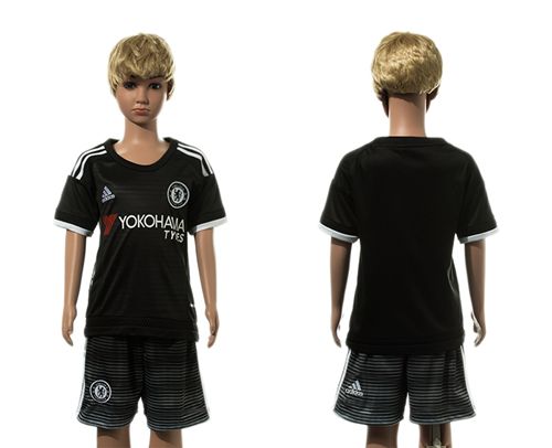 Chelsea Blank Black Kid Soccer Club Jersey