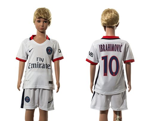 Paris Saint Germain #10 Ibrahimovic Away Kid Soccer Club Jersey