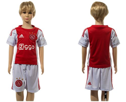 Ajax Blank Home Kid Soccer Club Jersey
