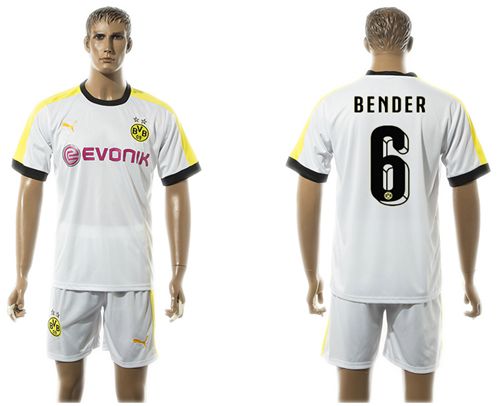 Dortmund #6 Bender White Soccer Club Jersey