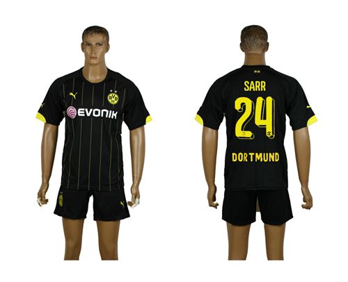 Dortmund #24 SARR Away Soccer Club Jersey