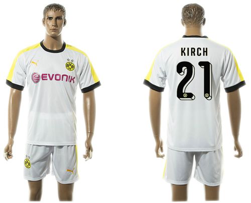 Dortmund #21 Kirch White Soccer Club Jersey