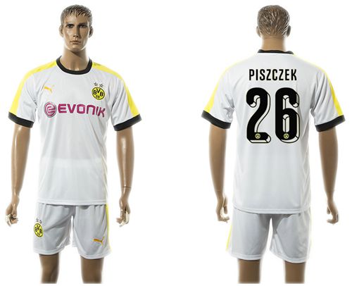 Dortmund #26 Piszczek White Soccer Club Jersey