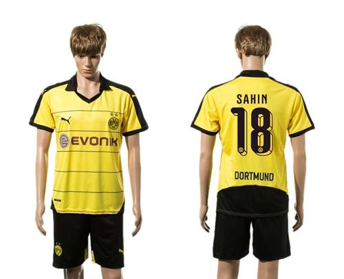 Dortmund #18 Sahin Yellow Soccer Club Jersey