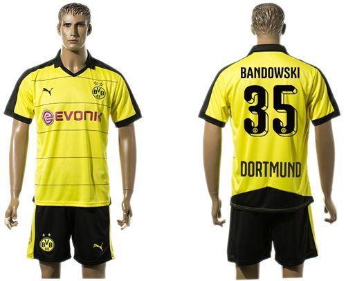 Dortmund #35 Bandowski Yellow Soccer Club Jersey