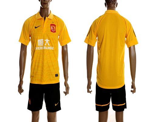 Guangzhou Evergrande Blank 2012/2013 Yellow Away Soccer Club Jersey