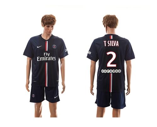 Paris Saint Germain #2 Tsilva Home Soccer Club Jersey
