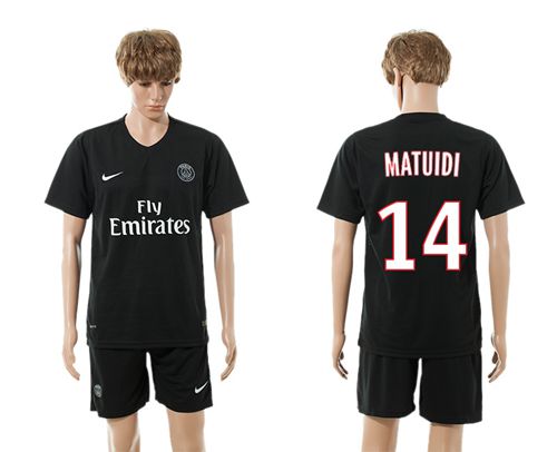 Paris Saint Germain #14 Matuidi Black Soccer Club Jersey