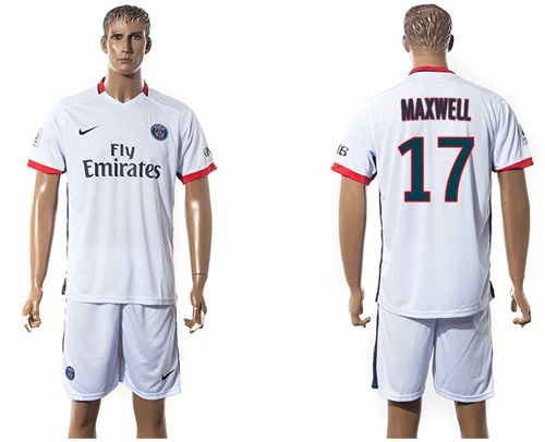 Paris Saint Germain #17 Maxwell Away Soccer Club Jersey
