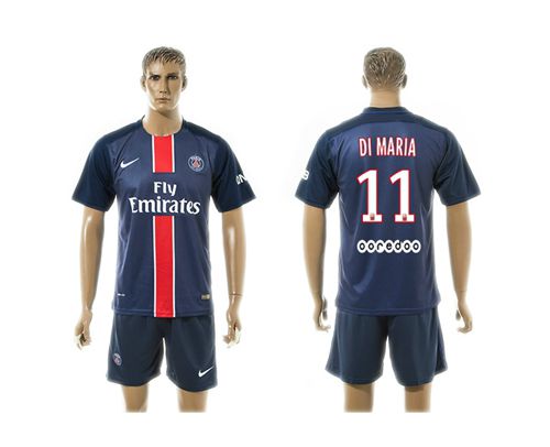 Paris Saint Germain #11 Di Maria Home Soccer Club Jersey