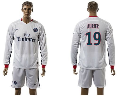 Paris Saint Germain #19 Aurier Away Long Sleeves Soccer Club Jersey