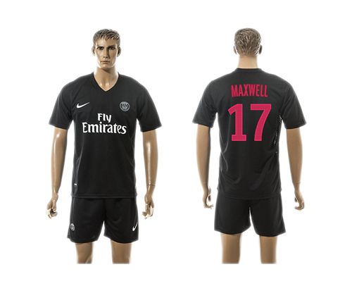 Paris Saint Germain #17 Maxwell Sec Away Soccer Club Jersey