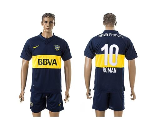 Boca Juniors #10 Roman Home Soccer Club Jersey