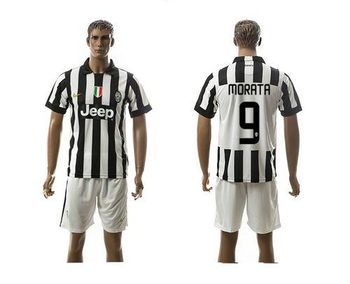 Juventus #9 Moratr Home Soccer Club Jersey