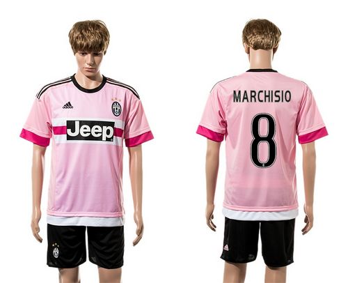 Juventus #8 Marchisio Pink Soccer Club Jersey