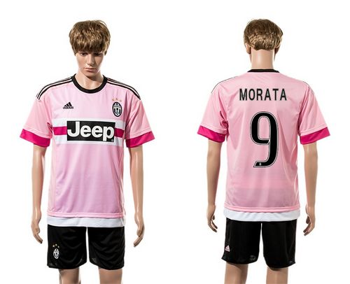Juventus #9 Morata Pink Soccer Club Jersey