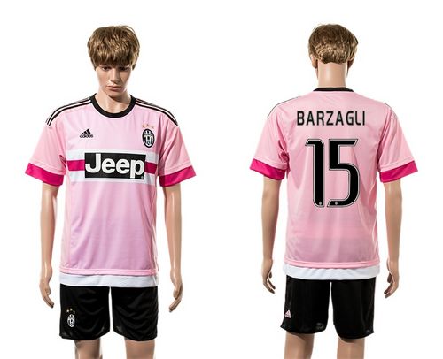 Juventus #15 Barzagli Pink Soccer Club Jersey