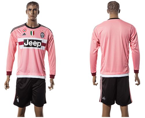 Juventus Blank Pink Long Sleeves Soccer Club Jersey