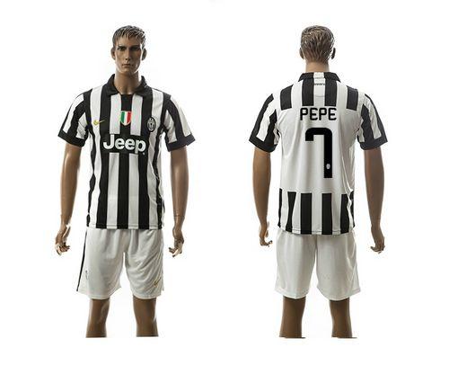 Juventus #7 Pepe Home Soccer Club Jersey