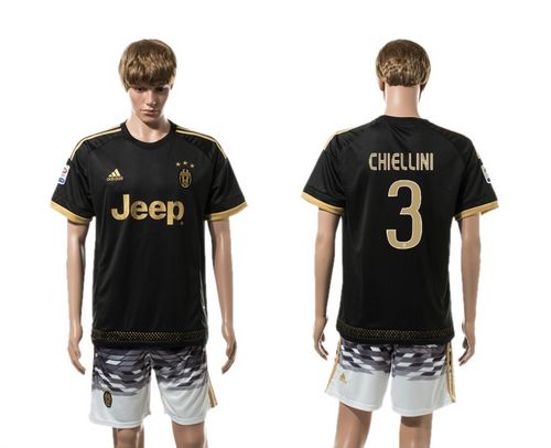 Juventus #3 Chiellini SEC Away Soccer Club Jersey